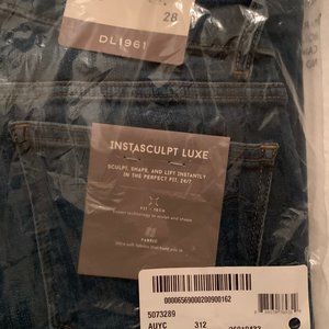 New DL 1961 Instasculpt Florence Ankle midrise skinny jeans Parker size 28